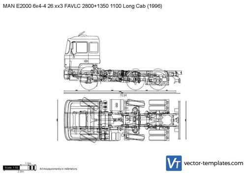 MAN E2000 6x4-4 26.xx3 FAVLC 2800+1350 1100 Long Cab