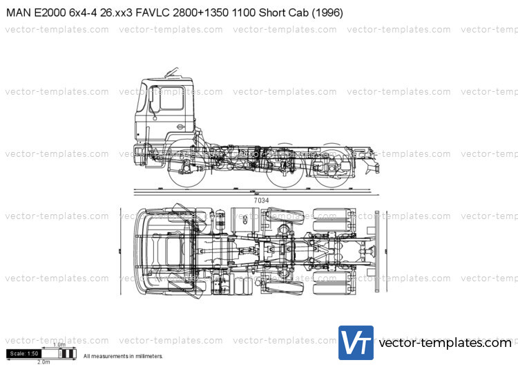 MAN E2000 6x4-4 26.xx3 FAVLC 2800+1350 1100 Short Cab