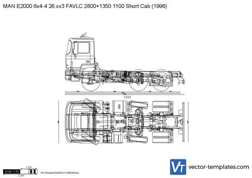 MAN E2000 6x4-4 26.xx3 FAVLC 2800+1350 1100 Short Cab