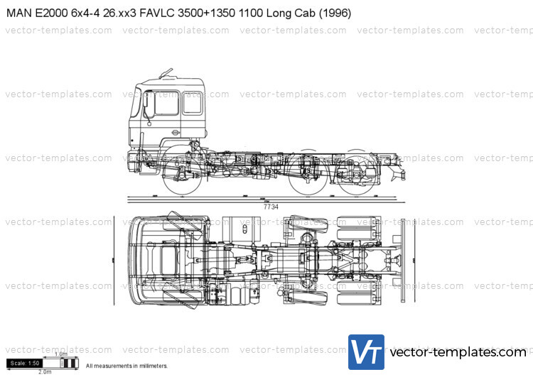 MAN E2000 6x4-4 26.xx3 FAVLC 3500+1350 1100 Long Cab