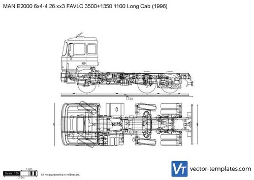 MAN E2000 6x4-4 26.xx3 FAVLC 3500+1350 1100 Long Cab