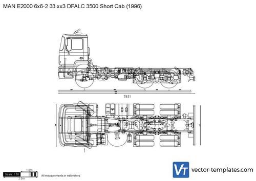 MAN E2000 6x6-2 33.xx3 DFALC 3500 Short Cab