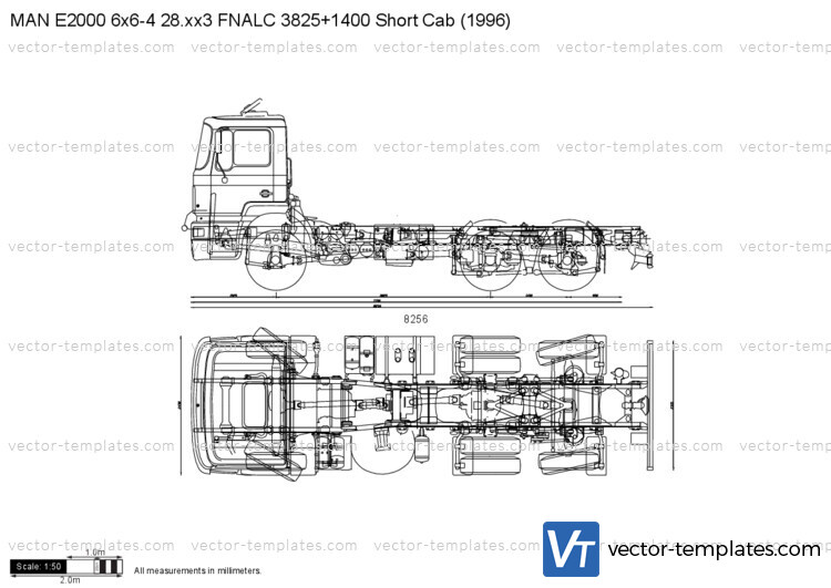 MAN E2000 6x6-4 28.xx3 FNALC 3825+1400 Short Cab