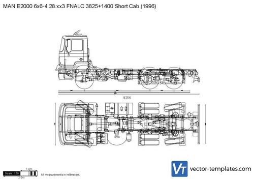 MAN E2000 6x6-4 28.xx3 FNALC 3825+1400 Short Cab