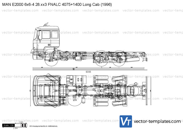 MAN E2000 6x6-4 28.xx3 FNALC 4075+1400 Long Cab