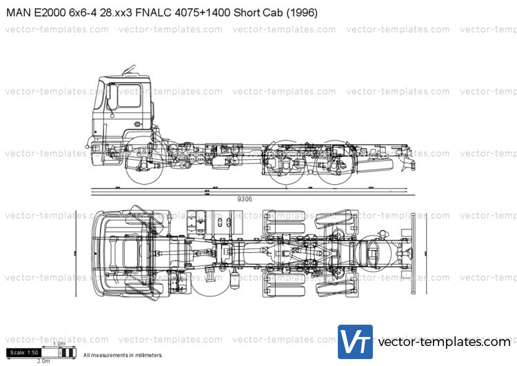 MAN E2000 6x6-4 28.xx3 FNALC 4075+1400 Short Cab