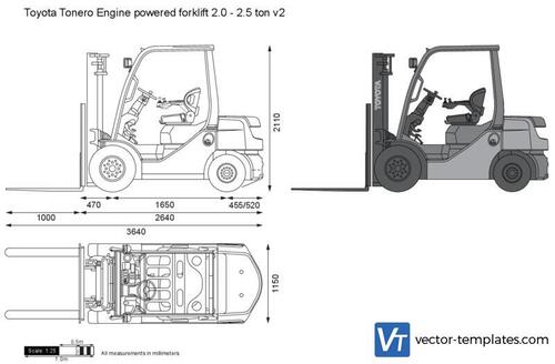 Toyota Tonero Engine powered forklift 2.0 - 2.5 ton v2