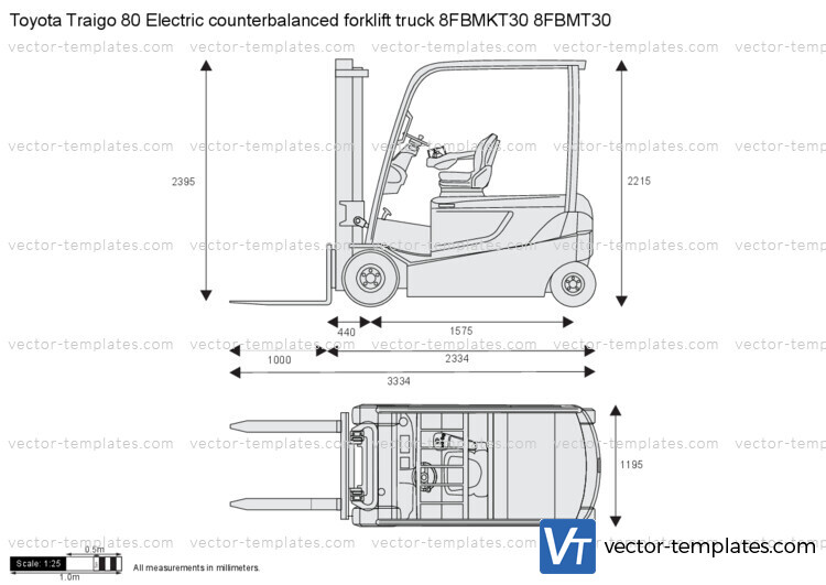 Toyota Traigo 80 Electric counterbalanced forklift truck 8FBMKT30 8FBMT30