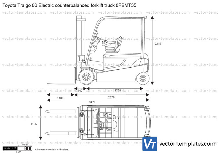 Toyota Traigo 80 Electric counterbalanced forklift truck 8FBMT35