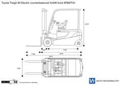 Toyota Traigo 80 Electric counterbalanced forklift truck 8FBMT35