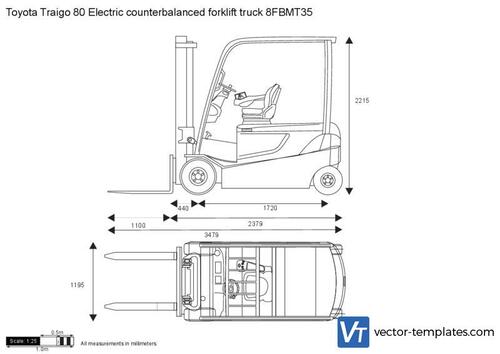 Toyota Traigo 80 Electric counterbalanced forklift truck 8FBMT35