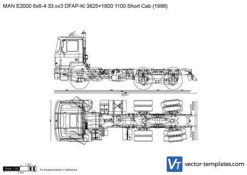 MAN E2000 6x6-4 33.xx3 DFAP-Ki 3825+1800 1100 Short Cab