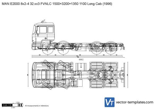 MAN E2000 8x2-4 32.xx3 FVNLC 1500+3200+1350 1100 Long Cab