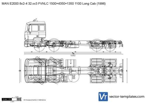 MAN E2000 8x2-4 32.xx3 FVNLC 1500+4350+1350 1100 Long Cab