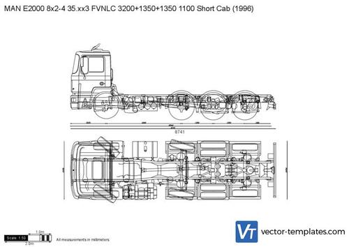 MAN E2000 8x2-4 35.xx3 FVNLC 3200+1350+1350 1100 Short Cab