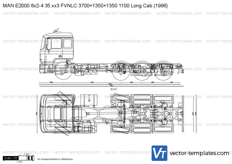 MAN E2000 8x2-4 35.xx3 FVNLC 3700+1350+1350 1100 Long Cab