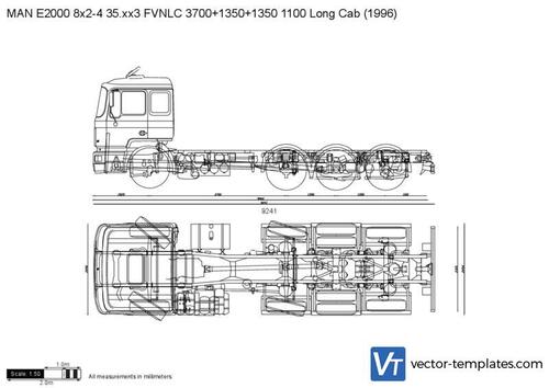 MAN E2000 8x2-4 35.xx3 FVNLC 3700+1350+1350 1100 Long Cab