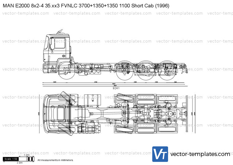 MAN E2000 8x2-4 35.xx3 FVNLC 3700+1350+1350 1100 Short Cab