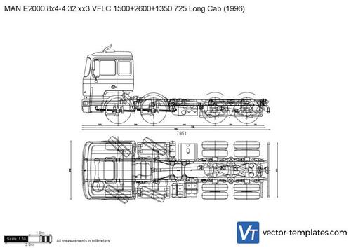 MAN E2000 8x4-4 32.xx3 VFLC 1500+2600+1350 725 Long Cab