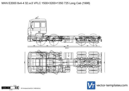 MAN E2000 8x4-4 32.xx3 VFLC 1500+3200+1350 725 Long Cab