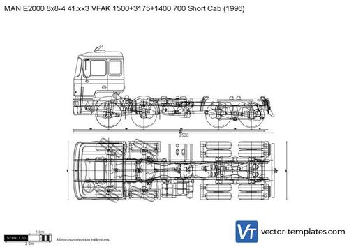 MAN E2000 8x8-4 41.xx3 VFAK 1500+3175+1400 700 Short Cab