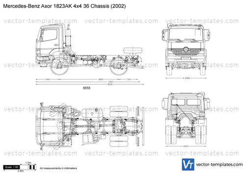 Mercedes-Benz Axor 1823AK 4x4 36 Chassis