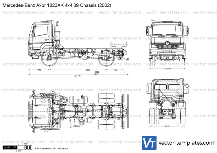 Mercedes-Benz Axor 1823AK 4x4 39 Chassis