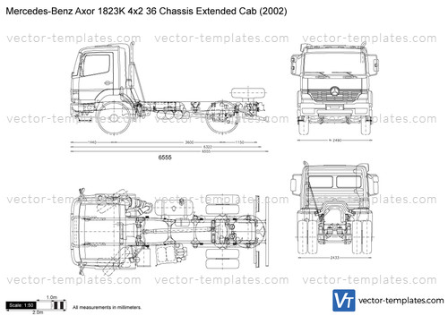 Mercedes-Benz Axor 1823K 4x2 36 Chassis Extended Cab