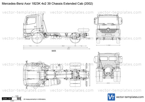 Mercedes-Benz Axor 1823K 4x2 39 Chassis Extended Cab