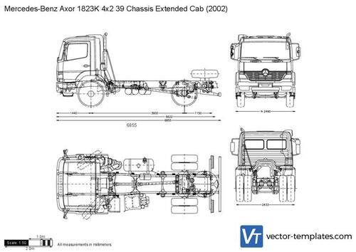 Mercedes-Benz Axor 1823K 4x2 39 Chassis Extended Cab