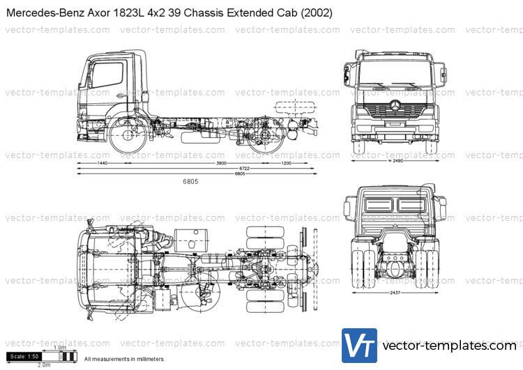 Mercedes-Benz Axor 1823L 4x2 39 Chassis Extended Cab