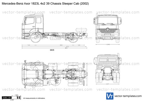 Mercedes-Benz Axor 1823L 4x2 39 Chassis Sleeper Cab