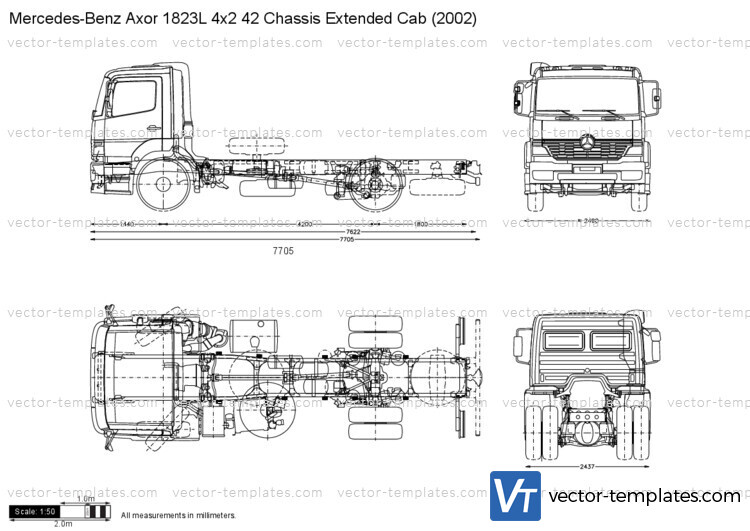 Mercedes-Benz Axor 1823L 4x2 42 Chassis Extended Cab