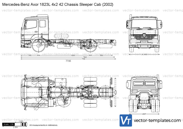 Mercedes-Benz Axor 1823L 4x2 42 Chassis Sleeper Cab