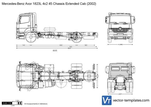 Mercedes-Benz Axor 1823L 4x2 45 Chassis Extended Cab