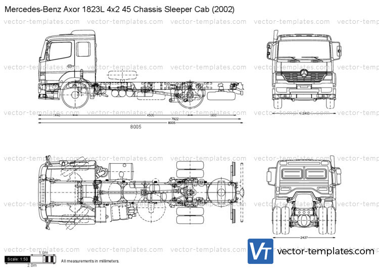 Mercedes-Benz Axor 1823L 4x2 45 Chassis Sleeper Cab