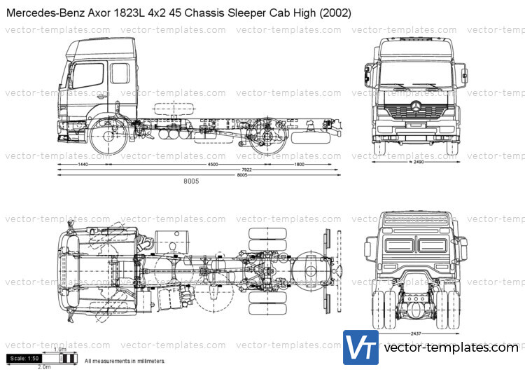 Mercedes-Benz Axor 1823L 4x2 45 Chassis Sleeper Cab High