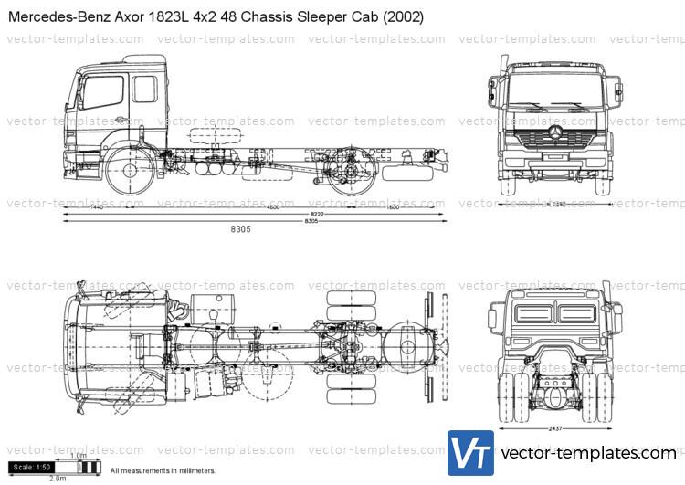 Mercedes-Benz Axor 1823L 4x2 48 Chassis Sleeper Cab