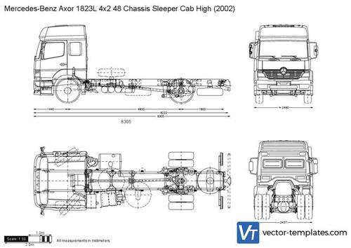 Mercedes-Benz Axor 1823L 4x2 48 Chassis Sleeper Cab High