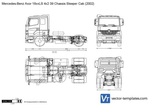 Mercedes-Benz Axor 18xxLS 4x2 39 Chassis Sleeper Cab