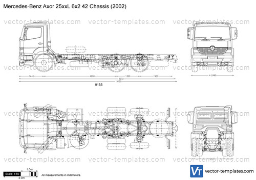 Mercedes-Benz Axor 25xxL 6x2 42 Chassis