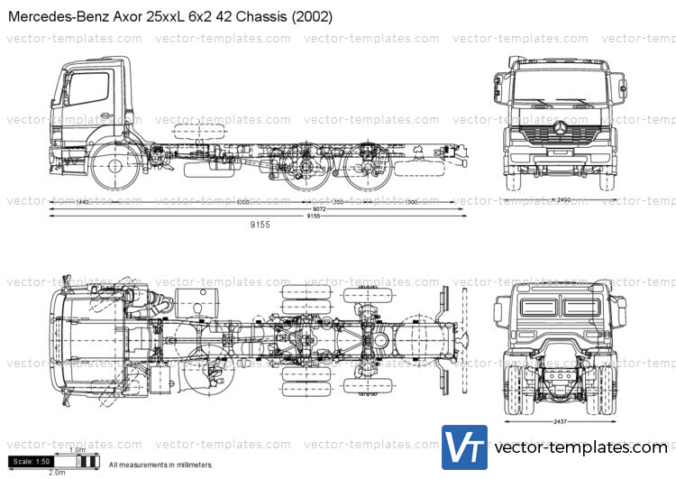 Mercedes-Benz Axor 25xxL 6x2 42 Chassis