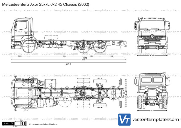 Mercedes-Benz Axor 25xxL 6x2 45 Chassis