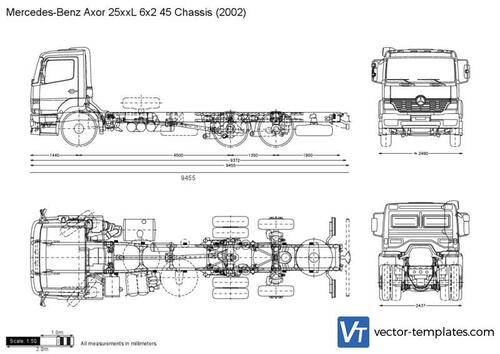 Mercedes-Benz Axor 25xxL 6x2 45 Chassis