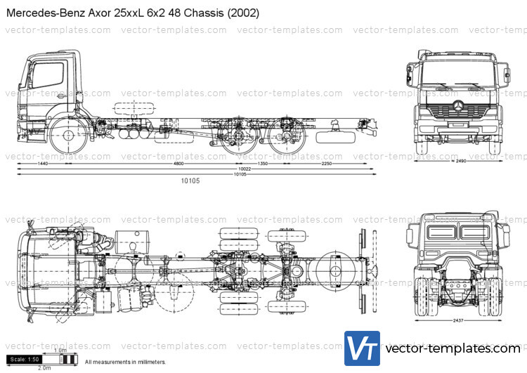 Mercedes-Benz Axor 25xxL 6x2 48 Chassis