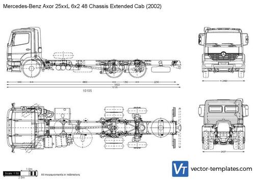 Mercedes-Benz Axor 25xxL 6x2 48 Chassis Extended Cab