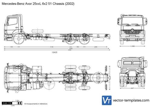 Mercedes-Benz Axor 25xxL 6x2 51 Chassis