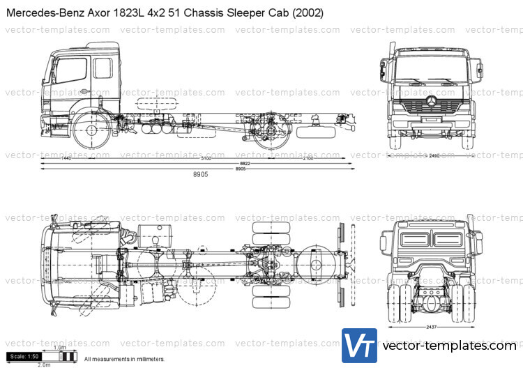 Mercedes-Benz Axor 1823L 4x2 51 Chassis Sleeper Cab