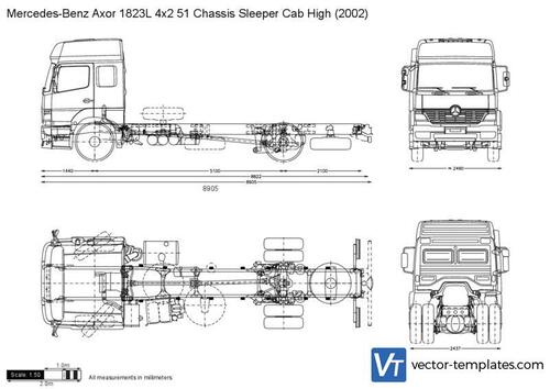 Mercedes-Benz Axor 1823L 4x2 51 Chassis Sleeper Cab High