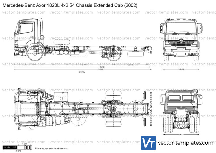 Mercedes-Benz Axor 1823L 4x2 54 Chassis Extended Cab